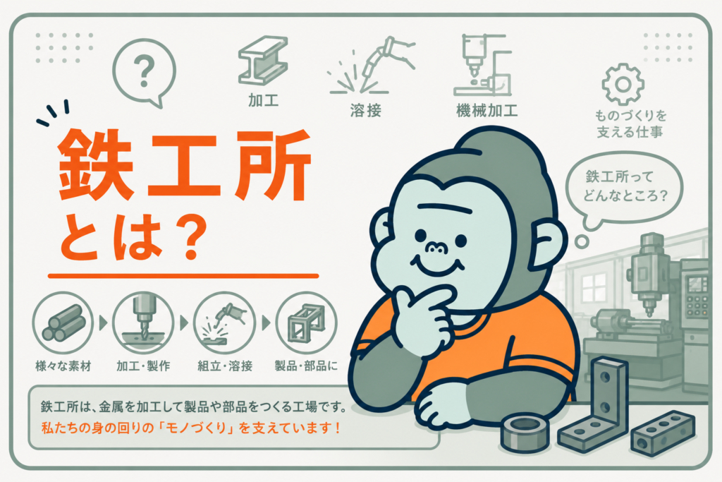 鉄工所とは？を表したイメージ図
