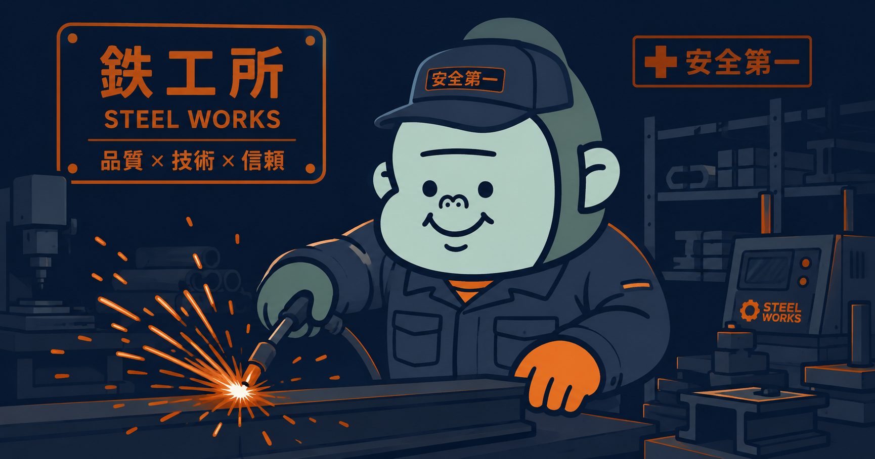 鉄工所の仕事内容を紹介する記事のアイキャッチ画像