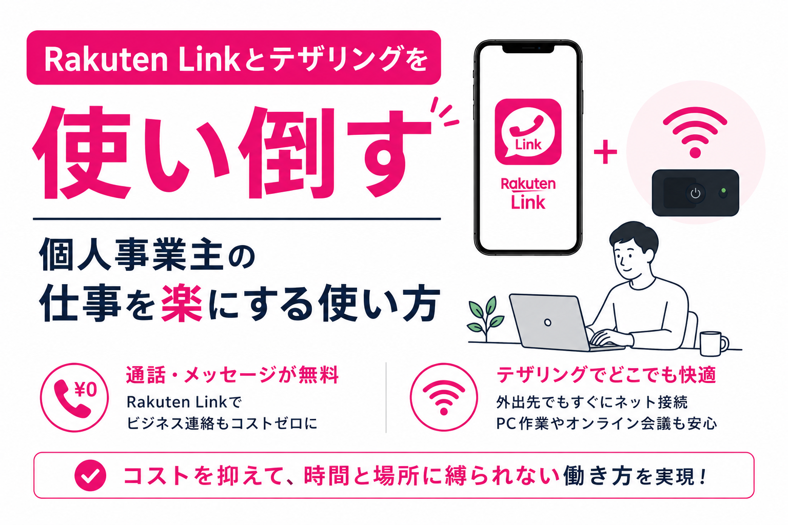 Rakuten Linkとテザリングを使い倒す｜個人事業主の仕事を楽にする使い方